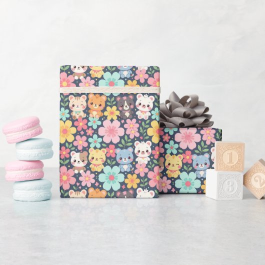 Woodland Friends Parade | Mooie Dierenprint Cadeaupapier (Baby Shower)