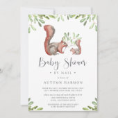 Woodland Friends Red Squirrel Baby shower per post Kaart (Voorkant)
