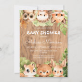 Woodland Friends Reunion Baby shower Kaart (Voorkant)