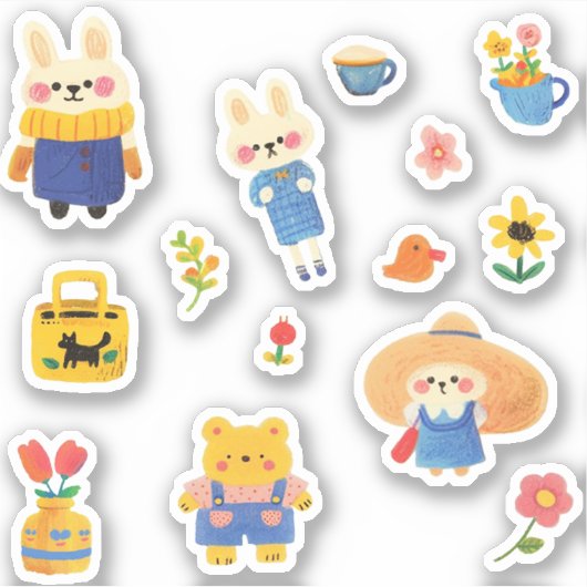 Woodland Friends Sticker Pack (Voorkant)