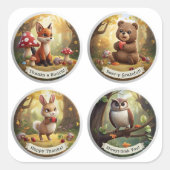 Woodland Friends Stickers – Schattige Bos Dier Pa (Voorkant)