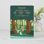 Woodland Friends uitnodiging (Staand voorkant)