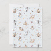 Woodland Friends Wild One Boys 1e verjaardag Invit Kaart (Achterkant)