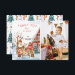 Woodland Friends Winter Birthday Dank je Bedankkaart<br><div class="desc">De kaarsen zijn uit en de cake is slechts een herinnering, maar hun liefde blijft bestaan. Ik dank hen voor hun hulp bij het vieren van de speciale dag. Voeg uw douanetekst aan dit ontwerp toe door de "Edit this design sjabloon"vakjes op de rechterkant van het punt te gebruiken, of...</div>