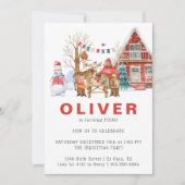 Woodland Friends Winter | Kerstfeestdag Kaart (Voorkant)