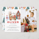 Woodland Friends Winter | Kerstfeestdag Kaart<br><div class="desc">Heb je een kleine met een winterverjaardag?! Dit partijthema is ideaal voor baby showers of feestjes met een mooie verjaardag. Met een charmante waterverf winter picknick scène met schattige dieren. Moose, beer, vossen en nog veel meer! Dit schattige thema voelt boeiend en bijtend. Klassieke oortige tonen zijn perfect voor de...</div>