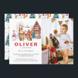 Woodland Friends Winter | Kerstfeestdag Kaart<br><div class="desc">Heb je een kleine met een winterverjaardag?! Dit partijthema is ideaal voor baby showers of feestjes met een mooie verjaardag. Met een charmante waterverf winter picknick scène met schattige dieren. Moose, beer, vossen en nog veel meer! Dit schattige thema voelt boeiend en bijtend. Klassieke oortige tonen zijn perfect voor de...</div>