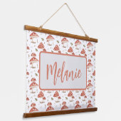 Woodland Frogs & Fly Agaric Mushrooms Watercolor Hangend Wandkleed (Gebogen)