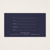Woodland Garland Navy Blue Gift Certificate Visitekaartje (Achterkant)