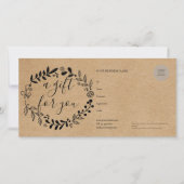 Woodland Garland Rustic Kraft Gift Certificate (Voorkant)