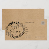 Woodland Garland Rustic Kraft Gift Certificate (Voorkant / Achterkant)