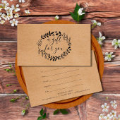 Woodland Garland Rustic Kraft Gift Certificate Visitekaartje