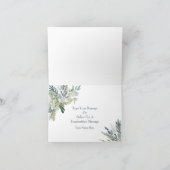 Woodland gebladerte Dank u Bedankkaart (Binnen)