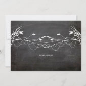 Woodland  geknoopte boom krijtbord bruiloft kaart (Achterkant)