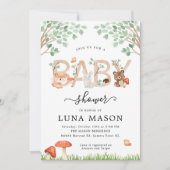 Woodland Gender Neutral Baby shower Invitation Kaart (Voorkant)