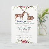 Woodland Gender Reveal Party Kaart (Staand voorkant)