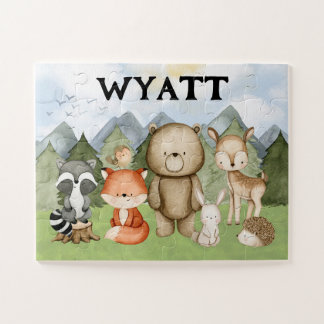 Woodland Gift voor Jongens, Gepersonaliseerde Wood Legpuzzel