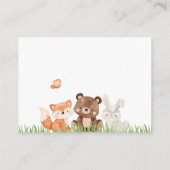 Woodland Girl Baby shower Book Request Informatiekaartje (Achterkant)