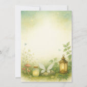 Woodland Glow Baby Shower Invitation | Firefly Jar Kaart (Achterkant)