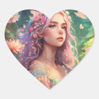 Woodland Glow Heart Stakes Hart Sticker