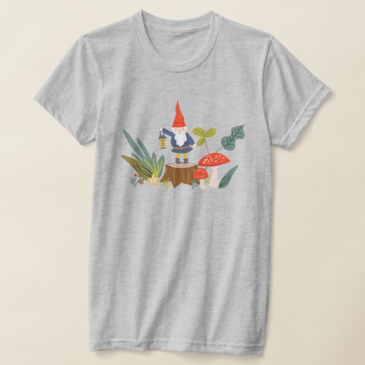 Woodland Gnome en Mushroom T-shirt (Laagn)