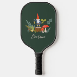 Woodland Gnome en Persoonlijke naam Pickleball Paddle