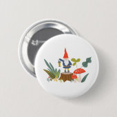 Woodland Gnome Ronde Button 5,7 Cm (Voorkant /achterkant)