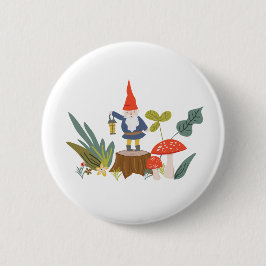 Woodland Gnome Ronde Button 5,7 Cm