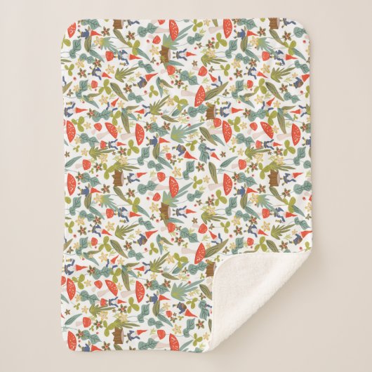 Woodland Gnomes Baby Sherpa Deken (Voorkant)