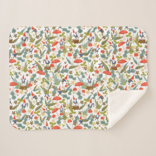 Woodland Gnomes Baby Sherpa Deken