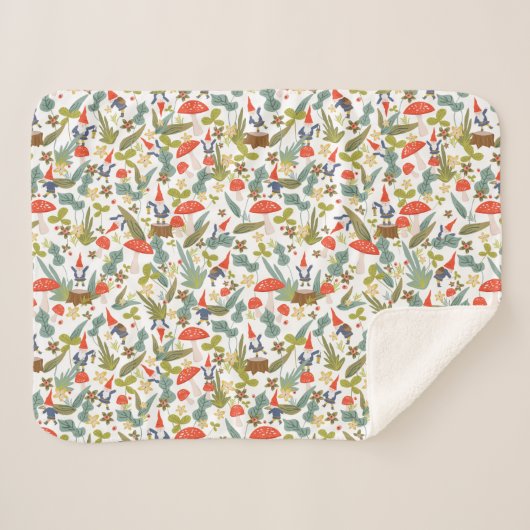Woodland Gnomes Baby Sherpa Deken (Voorkant (horizontaal))