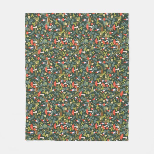Woodland Gnomes Fleece Deken (Voorkant)