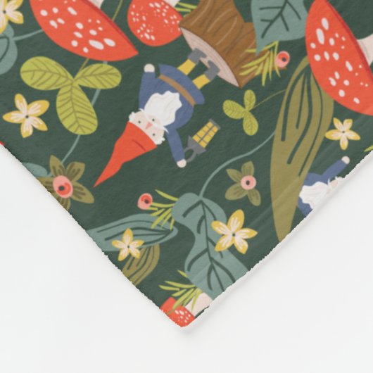 Woodland Gnomes Fleece Deken (Hoek)