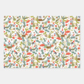 Woodland Gnomes Kerstmis Inpakpapier Vel (Voorkant 3)