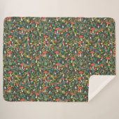 Woodland Gnomes & Mushrooms Sherpa Deken (Voorkant (horizontaal))