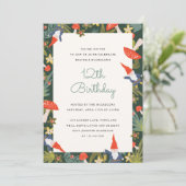 Woodland Gnomes Party Invite Kaart (Staand voorkant)