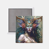 Woodland Goddess Fantasy Art Magneet (Voorkant / Achterkant)