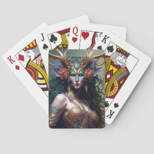 Woodland Goddess Fantasy Art Pokerkaarten