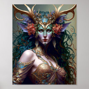Woodland Goddess Fantasy Art Poster