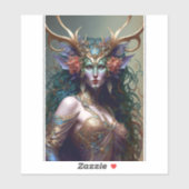 Woodland Goddess Fantasy Art Sticker (Vel)