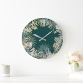 Woodland Golden Fern Blauwgroen Silver Roman Numbe Grote Klok (Huis)