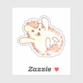 Woodland Golden Schattig Happy Hegel Sticker (Vel)