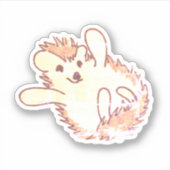 Woodland Golden Schattig Happy Hegel Sticker (Voorkant)