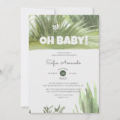 Woodland Grass Greenery Baby shower Kaart (Voorkant)