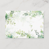 Woodland Green Baby Jongen Douche Boeken Informatiekaartje (Achterkant)