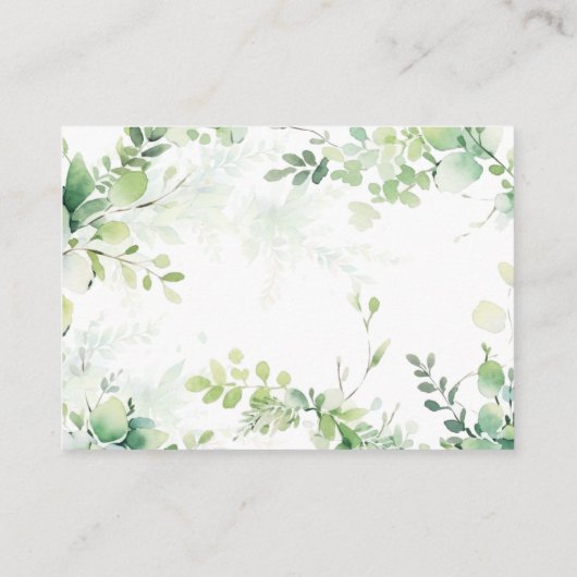 Woodland Green Baby Jongen Douche Boeken Informatiekaartje (Achterkant)