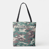 Woodland Green Camo Tas met aangepaste tekst (Achterkant)