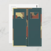 Woodland Green Camouflage Bladwijzer Briefkaart (Voorkant / Achterkant)