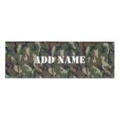 Woodland Green Camouflage Pattern Naambadge (Voorkant)