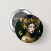 Woodland Green Fairy Fantasy Art Ronde Button 5,7 Cm (Voorkant /achterkant)